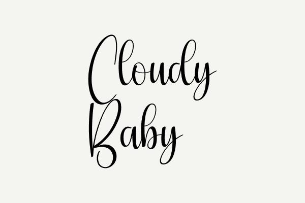 Cloudy Baby Font