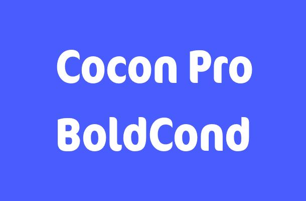 Cocon Pro BoldCond Font