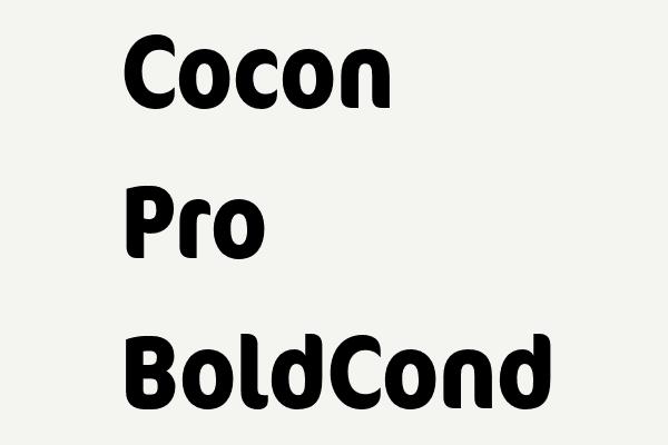 Cocon Pro BoldCond Font