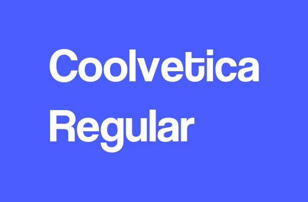 Coolvetica Regular Font