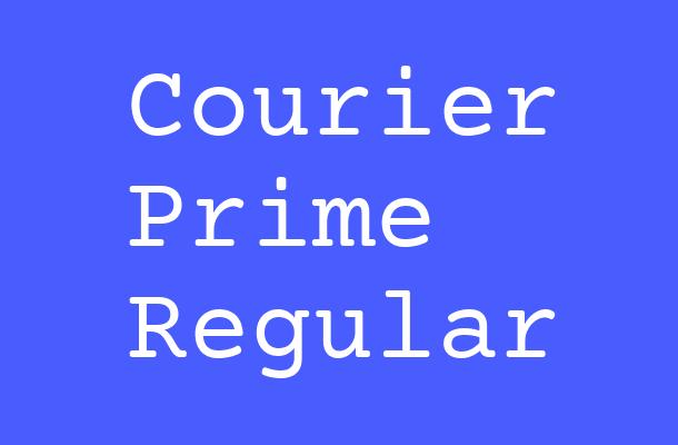 Courier Prime Regular Font