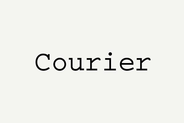 Courier Font