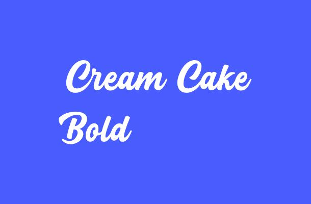Cream Cake Bold Font