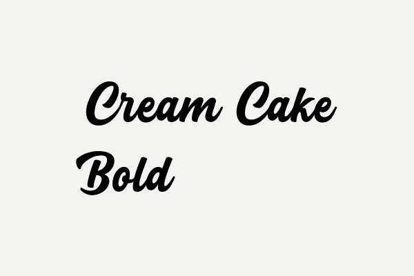 Cream Cake Bold Font