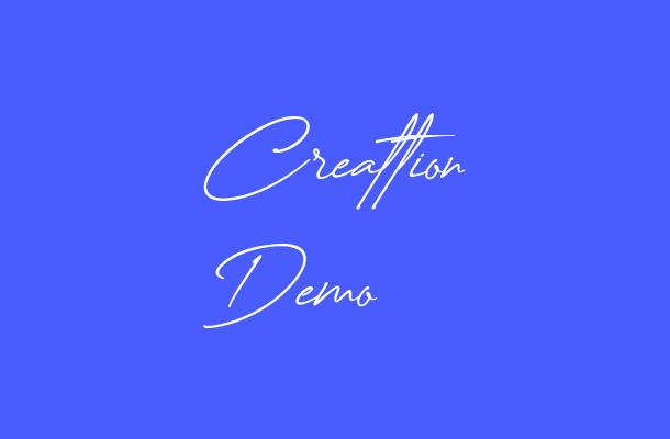 Creattion Demo Font