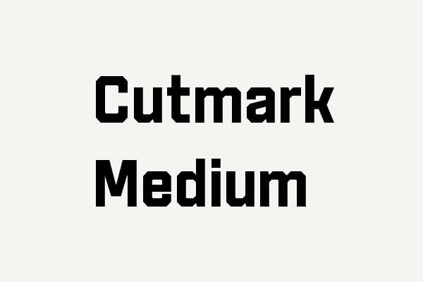 Cutmark Medium Font