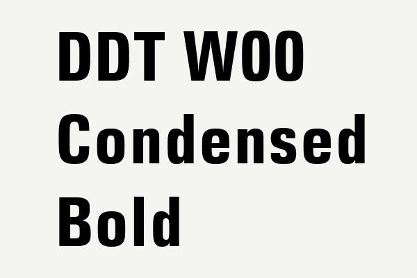 DDT W00 Condensed Bold Font
