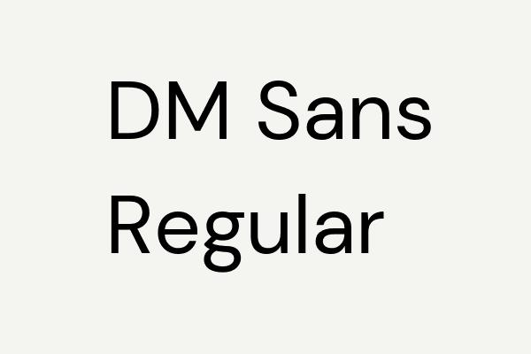 DM Sans Regular Font
