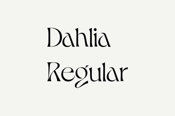 Dahlia Regular Font