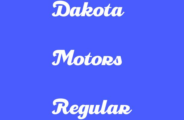 Dakota Motors Regular Font