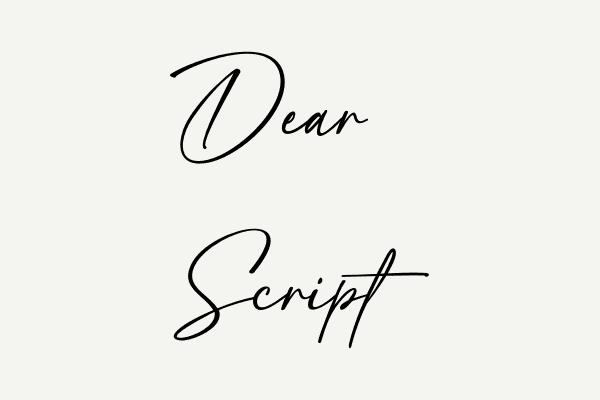 Dear Script Font