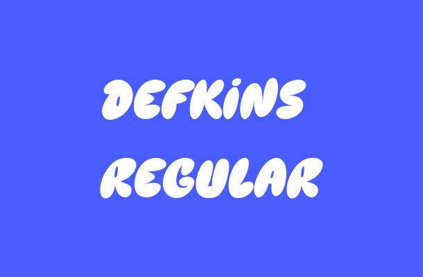 Defkins Regular Font