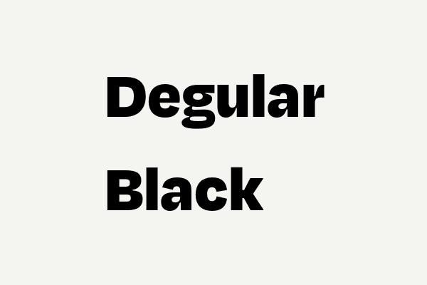 Degular Black Font