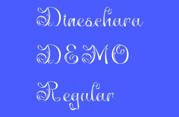 Dineschara DEMO Regular Font