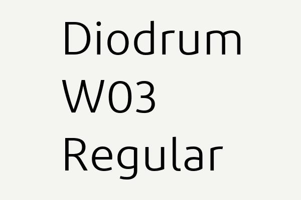 Diodrum W03 Regular Font