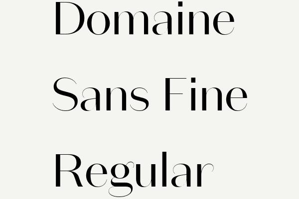 Domaine Sans Fine Regular Font