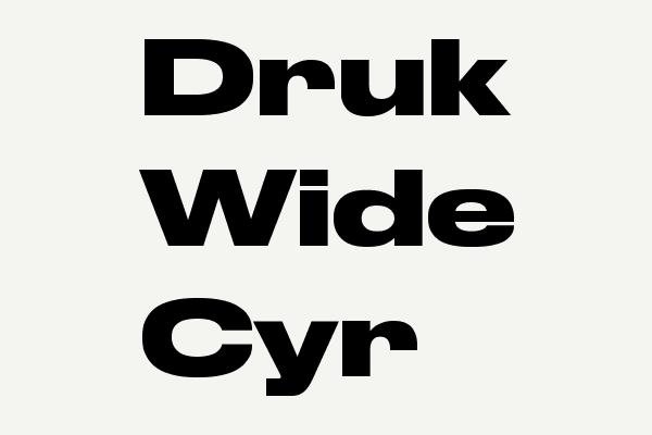 Druk Wide Cyr Font