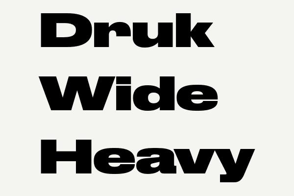 Druk Wide Heavy Font