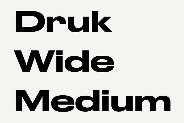 Druk Wide Medium Font