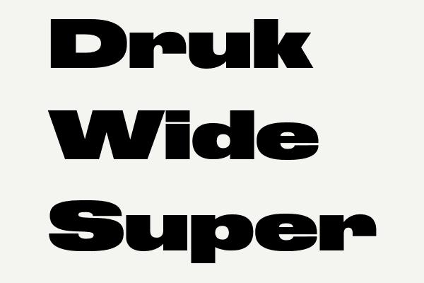 Druk Wide Super Font