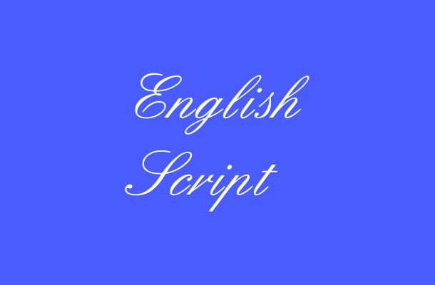 English Script Font