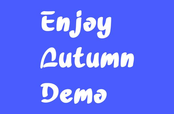 Enjoy Autumn Demo Font