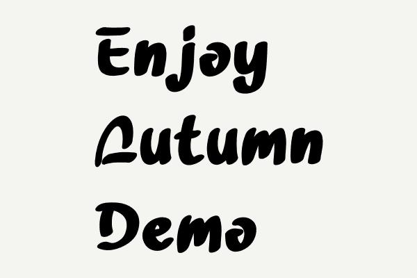 Enjoy Autumn Demo Font