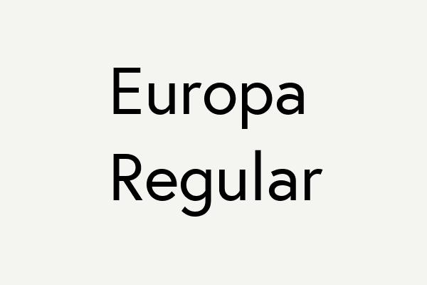 Europa Regular Font