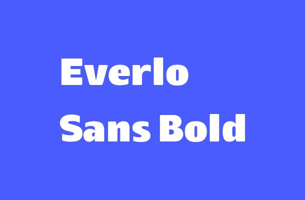 Everlo Sans Bold Font