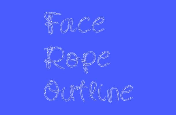 Face Rope Outline Font