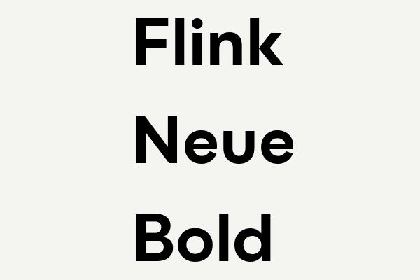 Flink Neue Bold Font