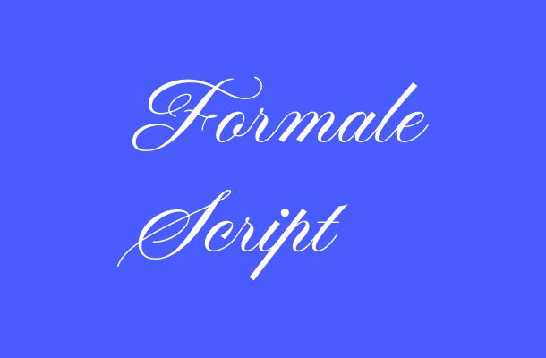 Formale Script Font