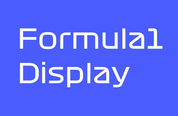 Formula1 Display Font Font
