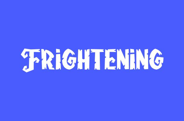 Frightening Font