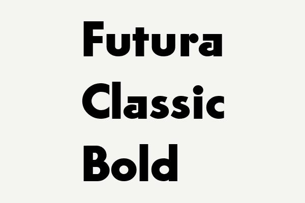Futura Classic Bold Font