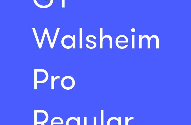 GT Walsheim Pro Regular Font