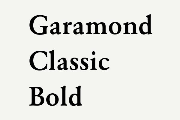Garamond Classic Bold Font