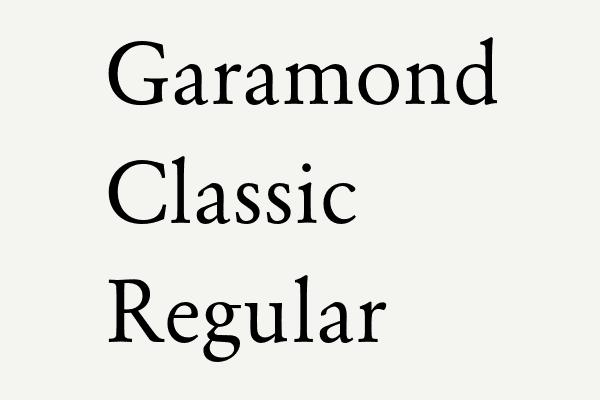 Garamond Classic Regular Font