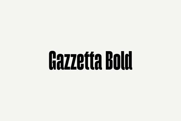 Gazzetta Bold Font