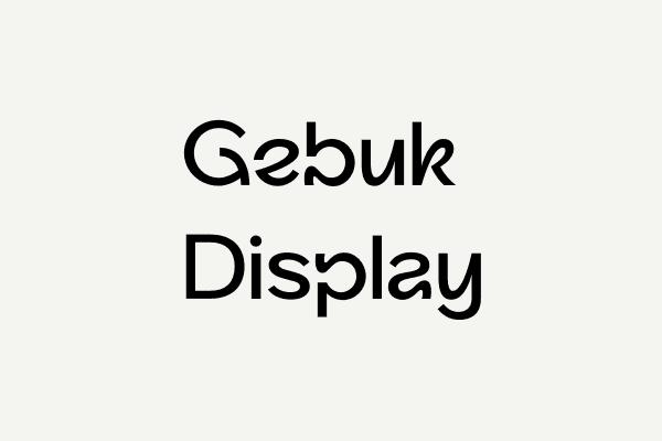 Gebuk Display Font