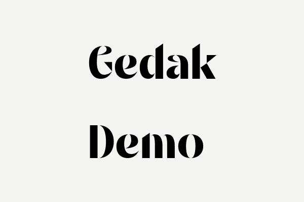 Gedak Demo Font