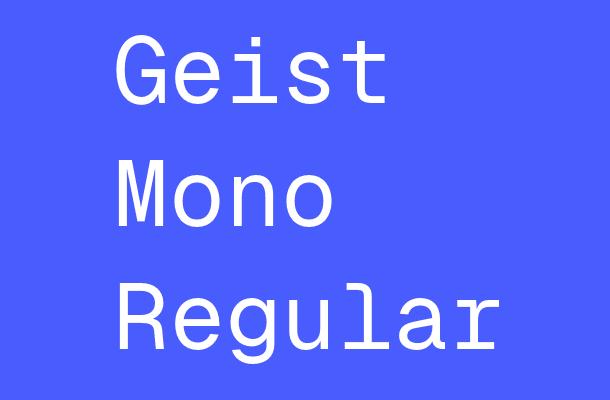 Geist Mono Regular Font