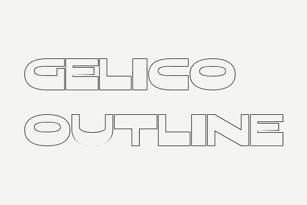 Gelico Outline Font