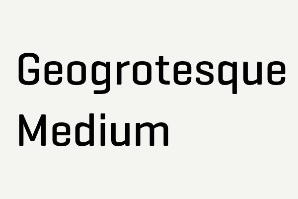 Geogrotesque Medium Font