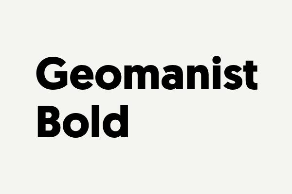 Geomanist-Bold Font