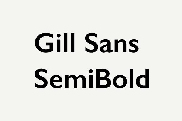 Gill Sans SemiBold Font
