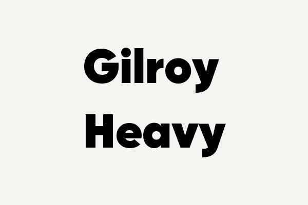 Gilroy Heavy Font