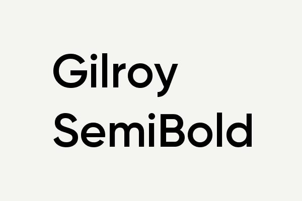 Gilroy SemiBold Font