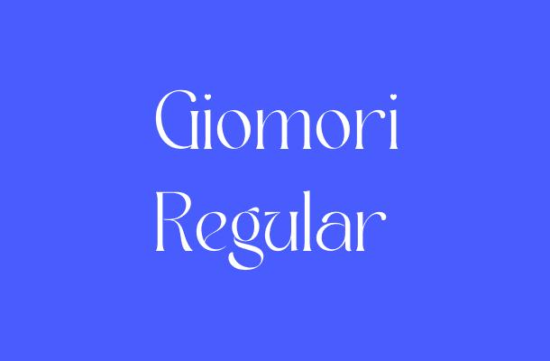 Giomori Regular Font