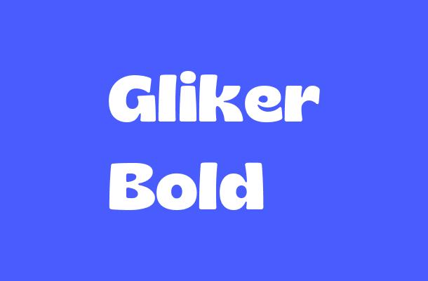 Gliker Bold Font